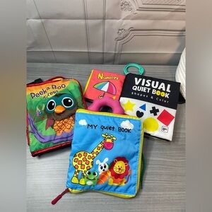 Quiet Books Bundle Lot of 4 (Missing 3 Velcro Pieces)